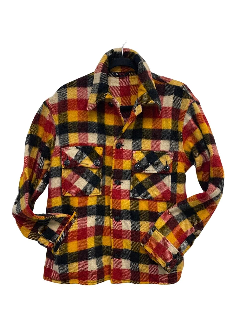 VTG 1940s Great Western Wool Jac Shirt Plaid Robitshek Schneider Minneapolis
